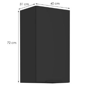 Obrazek Szafka kuchenna Siena czarny matowy 40g-72 1f