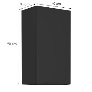 Obrazek Szafka kuchenna Siena czarny matowy 40g-90 1f