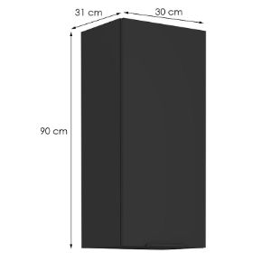 Obrazek Szafka kuchenna Siena czarny matowy 30g-90 1f