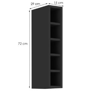 Obrazek Szafka kuchenna Siena/Monza/Arona czarny matowy 15g-72 Otw