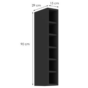Obrazek Szafka kuchenna Siena/Monza/Arona czarny matowy 15g-90 Otw
