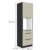 Obrazek Szafka kuchenna Arona cashmere 60dps-210 1f 3s