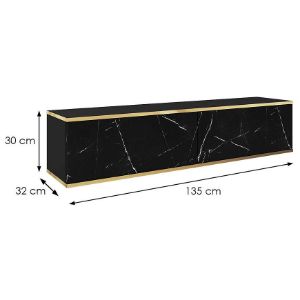 Obrazek Szafka RTV Oro 135 czarny marmur