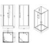 Obrazek Kabina prysznicowa kwadratowa Elize 80x80x200 black