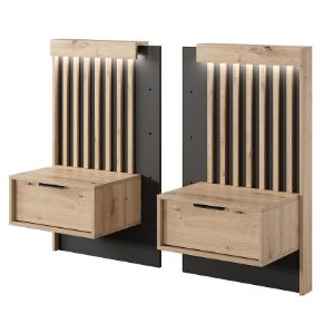Obrazek Stoliki nocne TALLY 2sztuki dąb artisan/antracyt