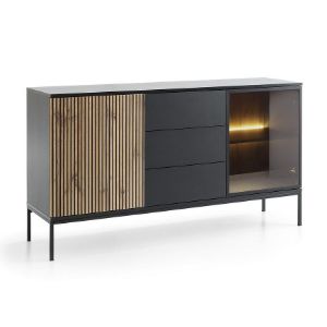 Obrazek Komoda Sento KSZ154 czarny/dąb wotan