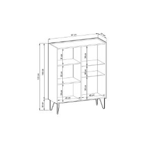 Obrazek Witryna Harmony WT97 czarny grafit/marmur black