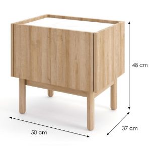 Obrazek Szafka nocna Boho S50 rivera/marmur bianco