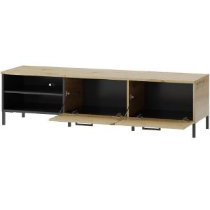 Obrazek Szafka RTV Lucas 25 Dąb Artisan/Czarny Mat