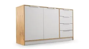 Komoda Lati 2D4S dąb wotan/biały