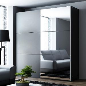 Obrazek Szafa Vigo 200 czarny / lustro