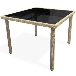 Stół technorattan Dandy 90x90 naturalny