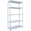 Obrazek Regał metalowy magazynowy biały 178x90x30 cm – 5 półek/80kg