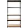 Obrazek Regał metalowy magazynowy czarny 179x80x40cm – 5 półek/200kg