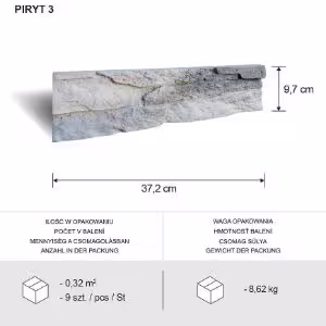 Obrazek Kamień betonowy Piryt 3 Gray