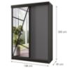 Obrazek Szafa Vena 138 grafit antracyt/ grafit antracyt