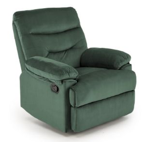 Fotel z funkcją relaks Parker Velvet zielony
