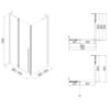 Obrazek Kabina prysznicowa kwadratowa Bravo 90x90x195 black