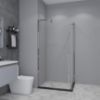 Obrazek Kabina prysznicowa kwadratowa Bravo 90x90x195 chrom