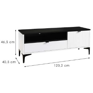 Obrazek Stolik RTV Fabio 1D1S blat czarny