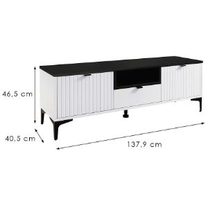Obrazek Stolik RTV Fabio 2D1S blat czarny