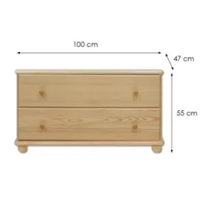 Obrazek Komoda Sosnowa KD101 surowy