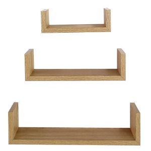 Półki wiszące 3 szt. PD11039 naturalne drewno