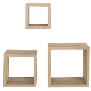 Półki wiszące 3 szt. PD11036 naturalne drewno