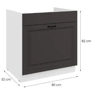 Obrazek Szafka kuchenna Stilo grafit mat/biały 80ZL 1S BB