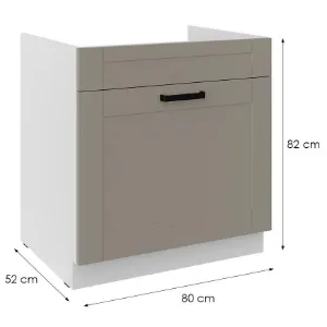 Obrazek Szafka kuchenna Luna claygrey/biały 80ZL 1S BB