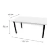 Obrazek Biurko Gamingowe Low Białe 120x60x2.8 Model 1