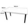 Obrazek Biurko Gamingowe Low Białe 160x80x3.6 Model 0