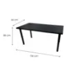 Obrazek Biurko Gamingowe Low Czarne 136x66x2.8 Model 0
