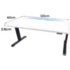 Obrazek Biurko Gamingowe Low Elektr. Białe 120x60x2.8 Model 1