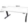 Obrazek Biurko Gamingowe Low Elektr. Białe 160x80x3.6 Model 0
