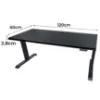 Obrazek Biurko Gamingowe Low Elektr. Czarne 120x60x2.8 Model 0
