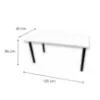 Obrazek Biurko Gamingowe Top Białe 120x60x2.8 Model 0