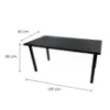 Obrazek Biurko Gamingowe Top Czarne 120x60x2.8 Model 1