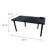 Obrazek Biurko Gamingowe Top Czarne 120x60x3.6 Model 3