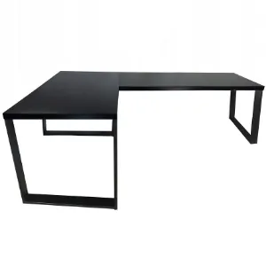 Obrazek Biurko Gamingowe Narożne Loft Low Czarne 180x120x2.8 Model 0
