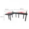Obrazek Biurko Gamingowe Narożne Low Czarne 202x136x3.6 Model 3