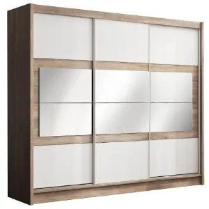 Szafa Salwador 250 cm country grey/biały
