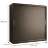 Obrazek Szafa Amiro 1 180 czarny/czarny