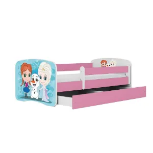 Łóżko Dziecięce Babydreams+Sz+M Różowe 70x140 Kraina Lodu