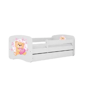 Łóżko Dziecięce Babydreams+Sz+M Biały 70x140 Miś Motyl