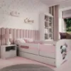 Obrazek Łóżko Dziecięce Babydreams+Sz+M Biały 80x180 Panda