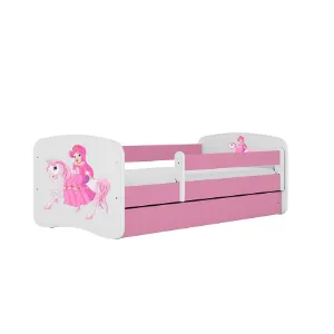 Łóżko Dziecięce Babydreams+Sz+M Różowe 80x180 1 Księżniczka