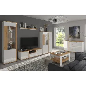 Obrazek Półka Avila AILP01 biały/dąb artisan