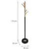 Obrazek Wieszak metalowy 9463 Wooden czarny/naturalny