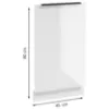 Obrazek Front zmywarki Basti B45 45x80x2 1D0S biała